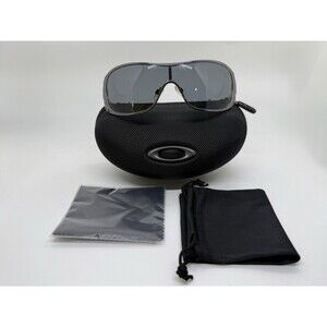 Oakley Liv Black Chrome Grey Polarized Sunglasses 12-978,Case,Cloth,Extra Lenses